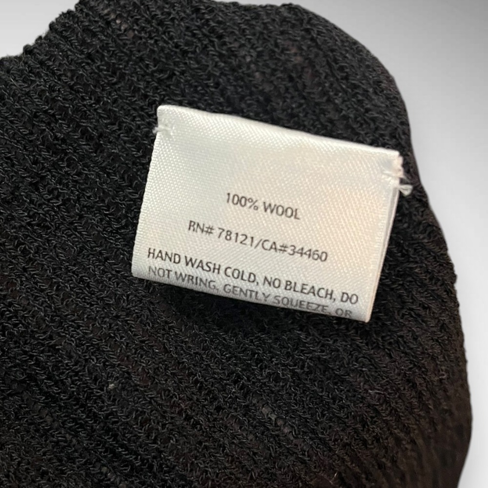 EILEEN FISHER Black 100% Wool Sleeveless Long Cardigan Vest Large | EUC - Picture 6 of 6